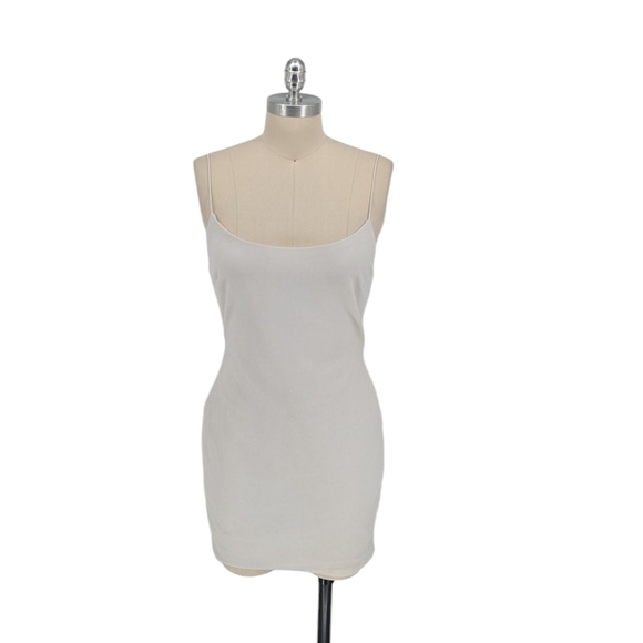 00744 B Darlin Open Back Mini Dress White Size 13/14 minimalist sexy clubbing - Picture 1 of 6